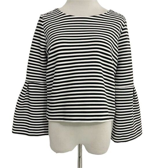 Tops - Karen Millen Size 8 Top Blouse Long Sleeve Stripe Career Professional